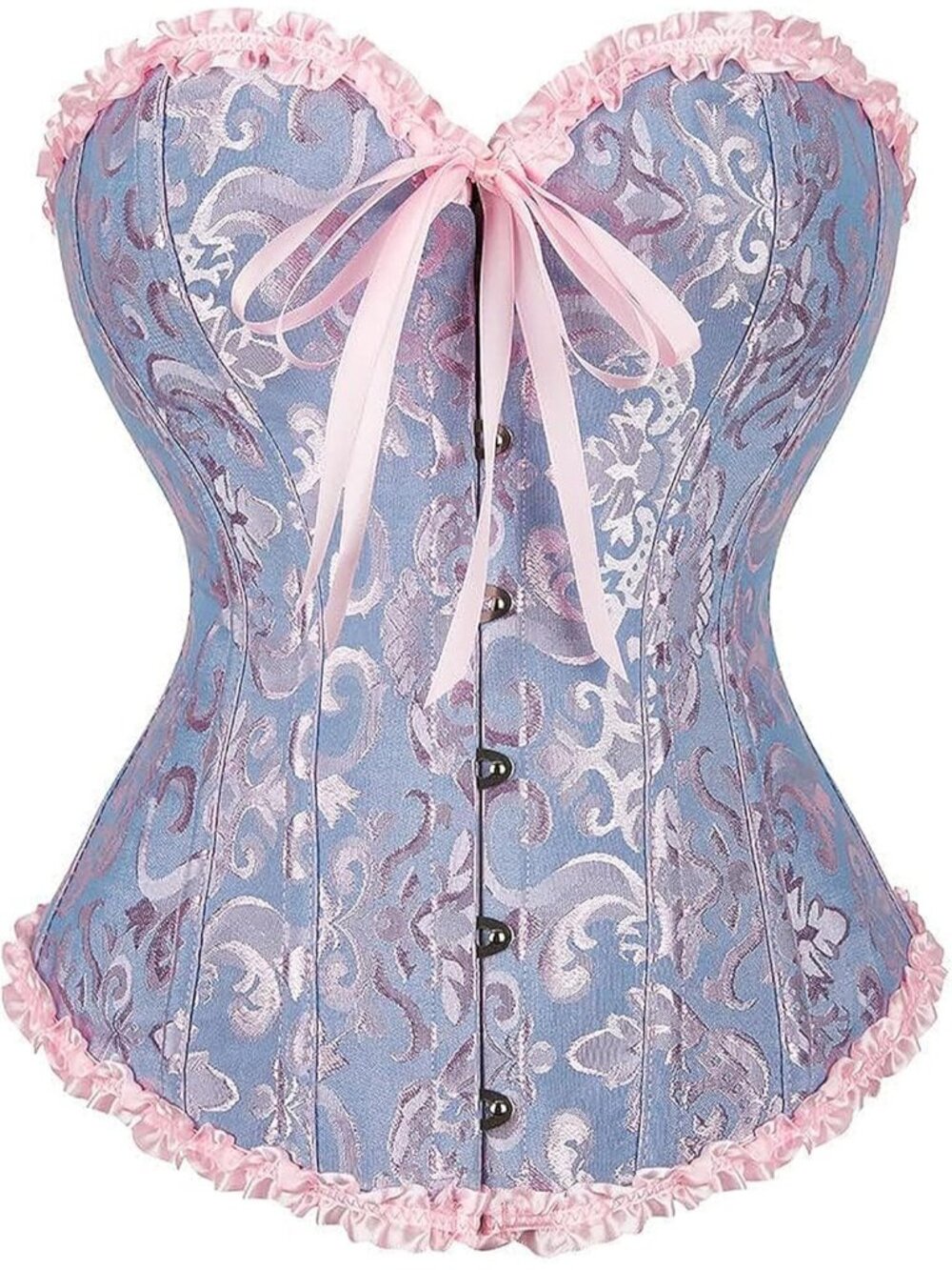 Women's Blue Bustier Shapewear Lingerie Halloween Waist Push Up Corset Tops